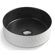 Fine Ceramic Basin Matte Black & White 360mm - Beyond Bathware