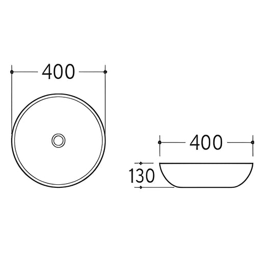 Fine Ceramic Basin Ultra Slim 405mm - Beyond Bathware