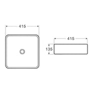 Fine Ceramic Basin Ultra Slim 415mm - Beyond Bathware