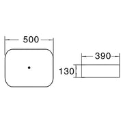 Fine Ceramic Basin Ultra Slim 500mm - Beyond Bathware