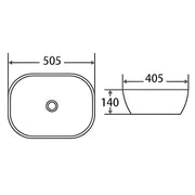 Fine Ceramic Basin Ultra Slim 505mm - Beyond Bathware