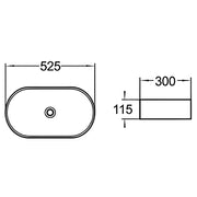 Fine Ceramic Basin Ultra Slim 525mm - Beyond Bathware