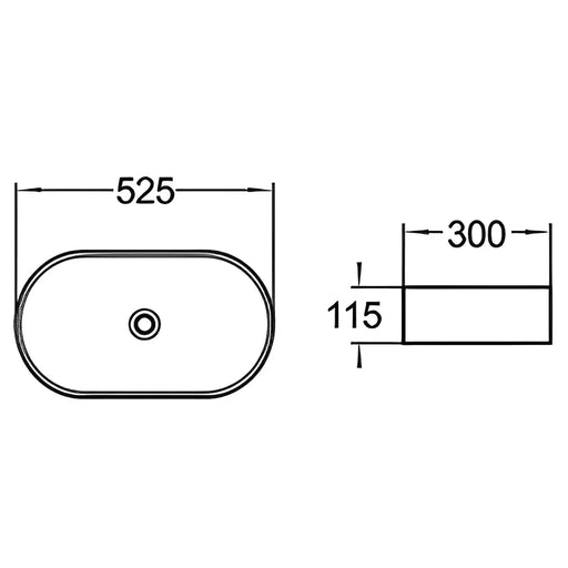 Fine Ceramic Basin Ultra Slim 525mm - Beyond Bathware