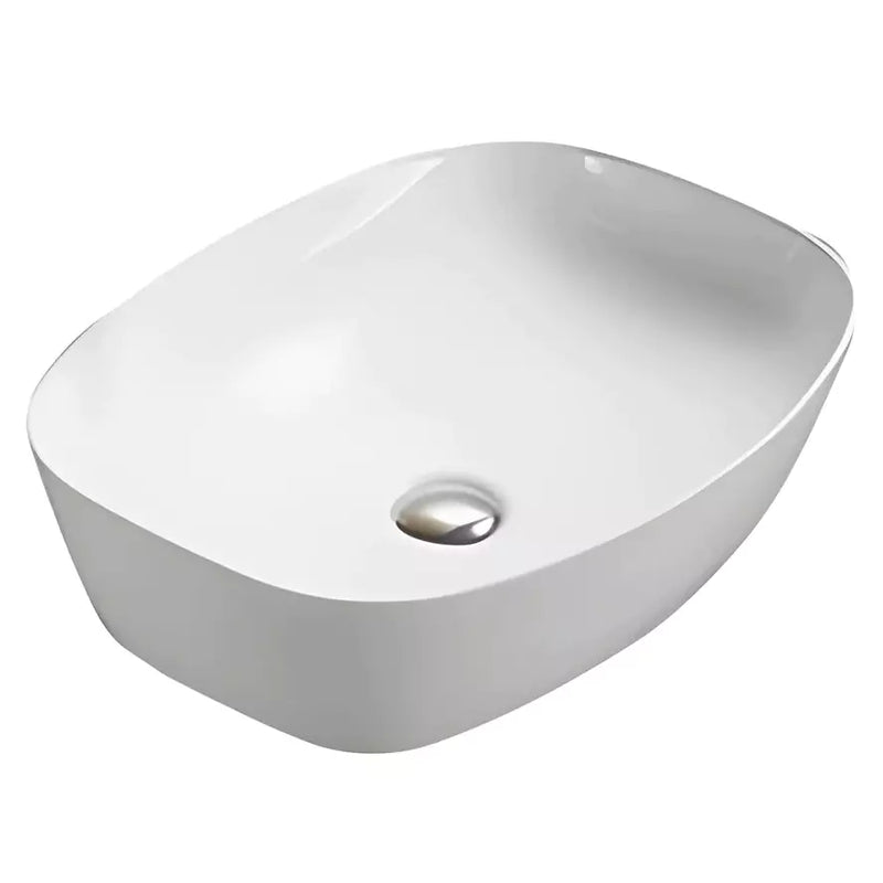 Fine Ceramic Basin Ultra Slim Gloss White 505mm - Beyond Bathware