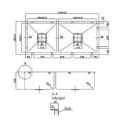 Handmade Double Bowl Kitchen Sink 1000mm - Beyond Bathware