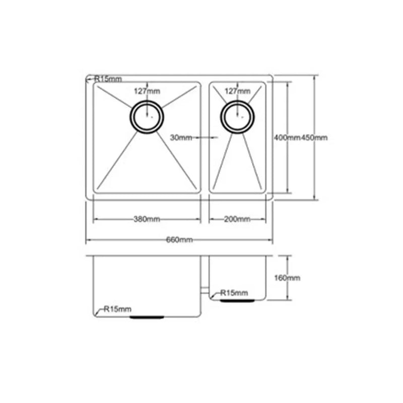 Handmade Kitchen Sink 660mm - Beyond Bathware