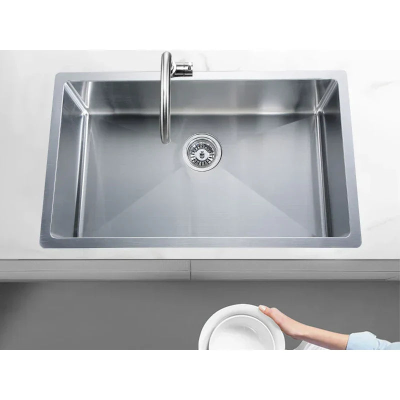 Handmade Stainless Steel Kitchen Sink 750mm - Beyond Bathware