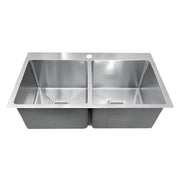 Handmade Stainless Steel Double Bowl Kitchen Sink 775mm - Beyond Bathware