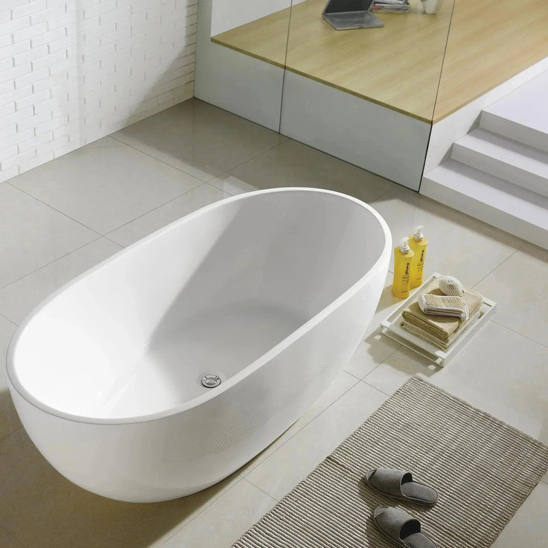 Olivia Freestanding Bathtub - Non Overflow - Aqualux Bathrooms- Poseidon