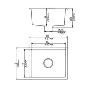 Quartz Undermount Kitchen Sink 381mm - Beyond Bathware