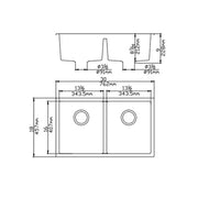 Quartz Undermount Kitchen Sink 762mm - Beyond Bathware