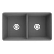 Quartz Undermount Double Bowl Kitchen Sink 838mm - Beyond Bathware