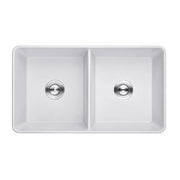 Quartz Undermount Double Bowl Kitchen Sink 838mm - Beyond Bathware