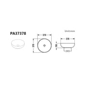 Round Above Counter Ceramic Art Basin 370mm - Beyond Bathware