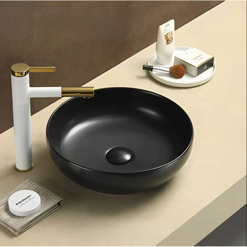 Round Above Counter Ceramic Art Basin 370mm - Beyond Bathware
