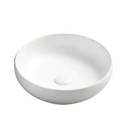 Round Above Counter Ceramic Art Basin Gloss White 370mm - Beyond Bathware