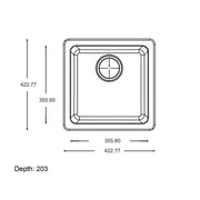 Quartz Undermount Kitchen Sink 432mm - Beyond Bathware