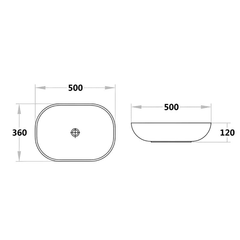 Solid Surface Basin 500mm - Beyond Bathware