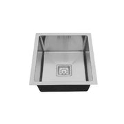 Square Waste Handmade Stainless Steel Kitchen Sink 380mm - Beyond Bathware