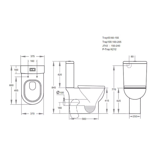 Teo Back To Wall Toilet Suite - Beyond Bathware