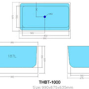 Theo Multifit Bathtub Non Overflow Standard Chrome Pop Up Waste - Aqualux Bathrooms- Poseidon